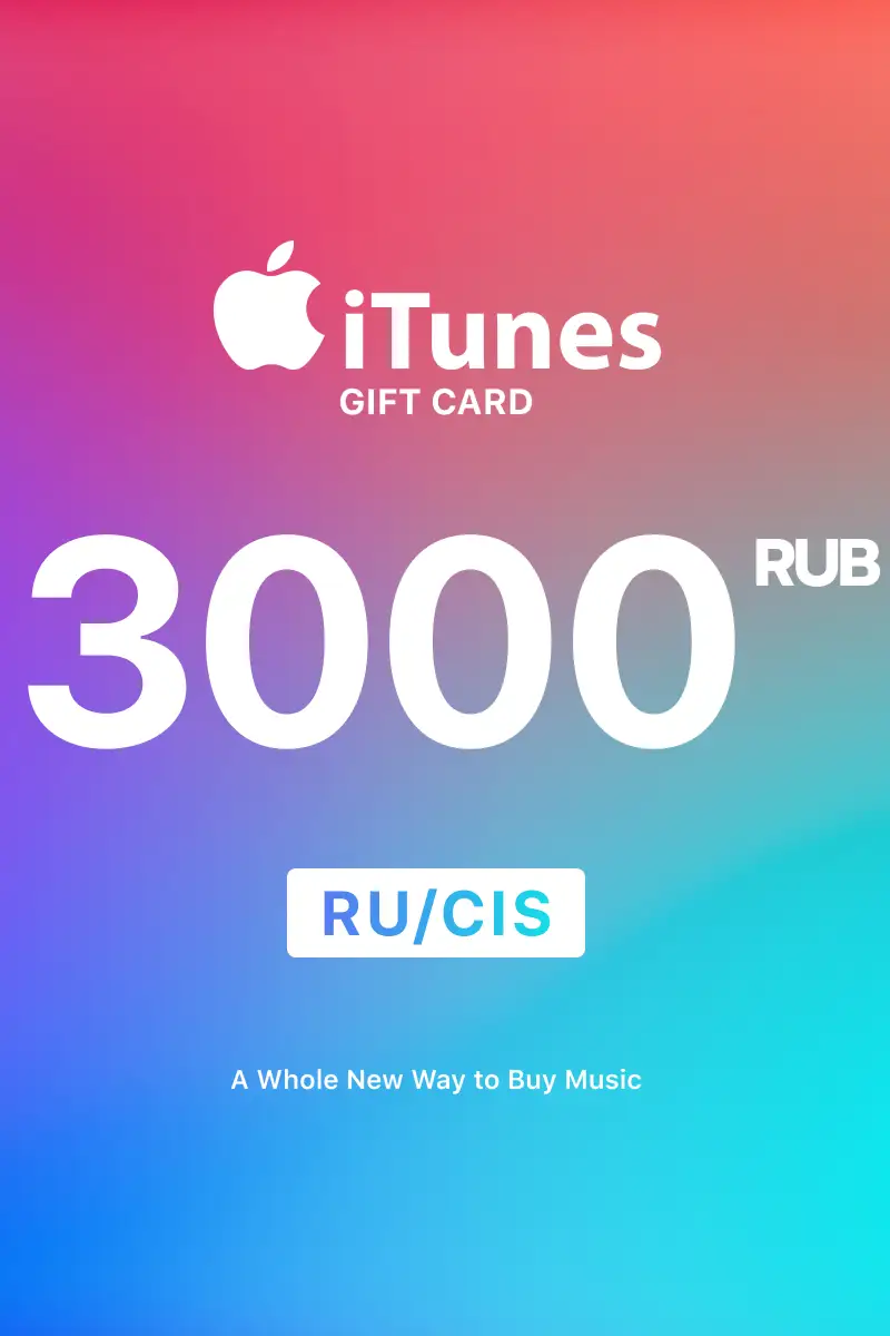 Apple iTunes 3000 RUB Gift Card (RU/CIS) - Digital Key