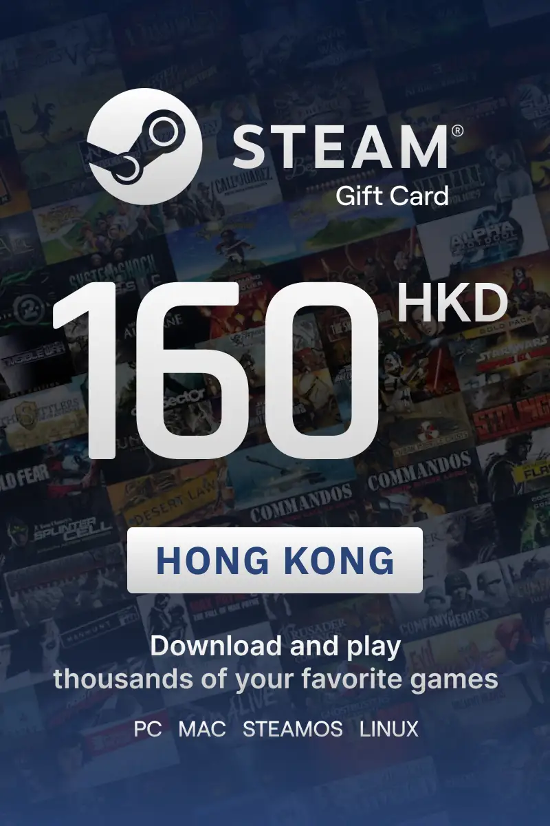 Steam Wallet 160 HKD Gift Card (Hong Kong) - Digital Key