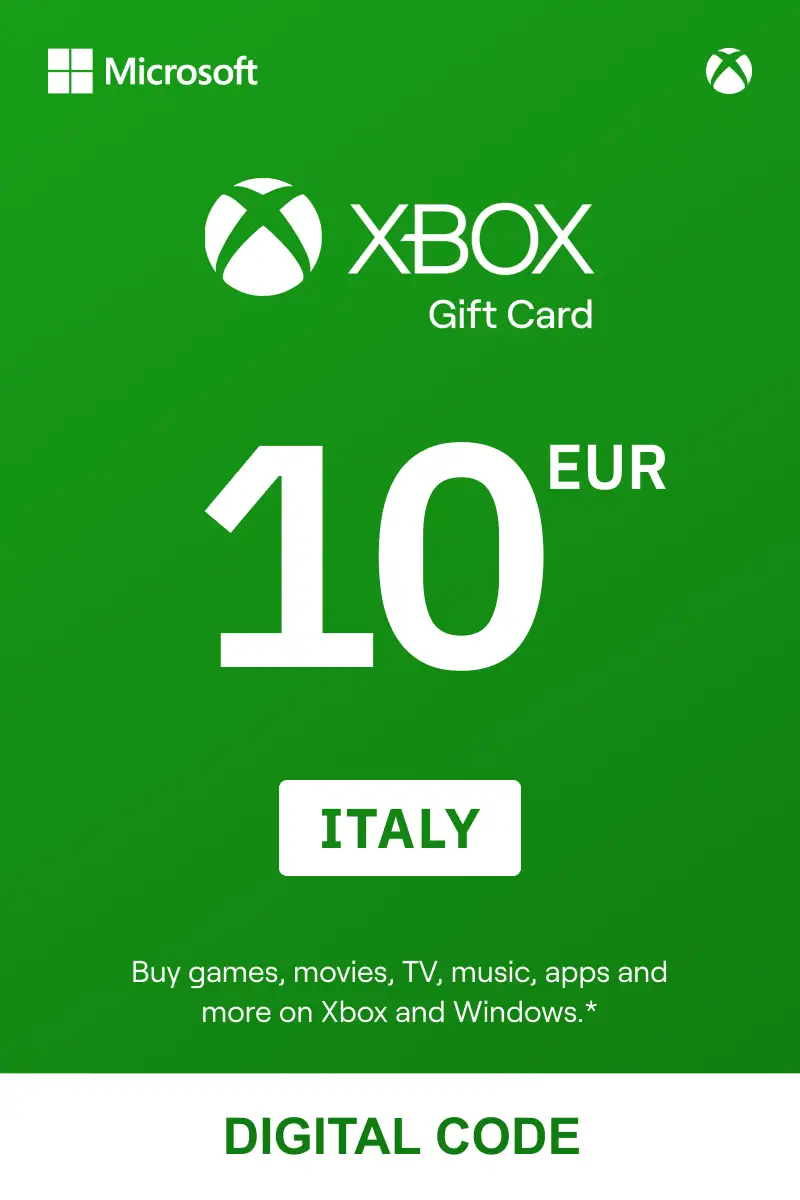 Xbox 10 EUR Gift Card (Italy) - Digital Key