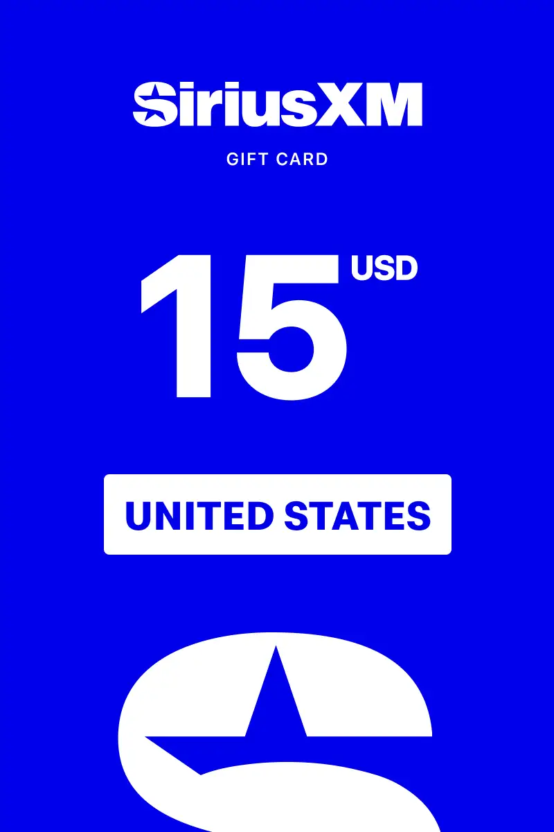 SiriusXM 15 USD Gift Card (United States) - Digital Key