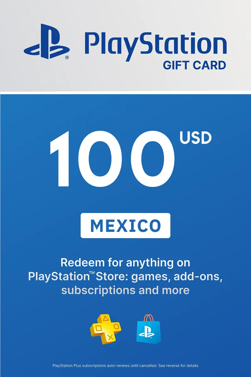 PlayStation Store 100 USD Gift Card (Mexico) - Digital Key