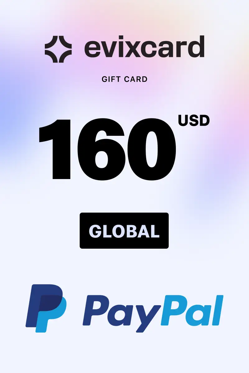 EvixCard PayPal 160 USD Gift Card (Global) - Digital Key