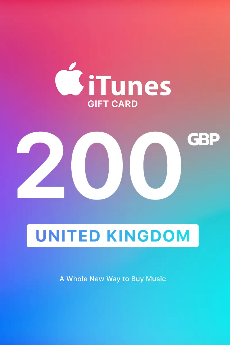 Apple iTunes 200 GBP Gift Card (United Kingdom) - Digital Key