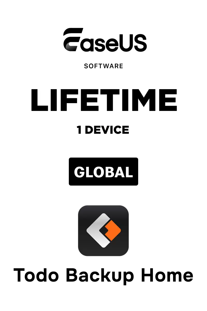EaseUS Todo Backup Home 2026 (Global) (PC) 1 Device Lifetime - Digital Key