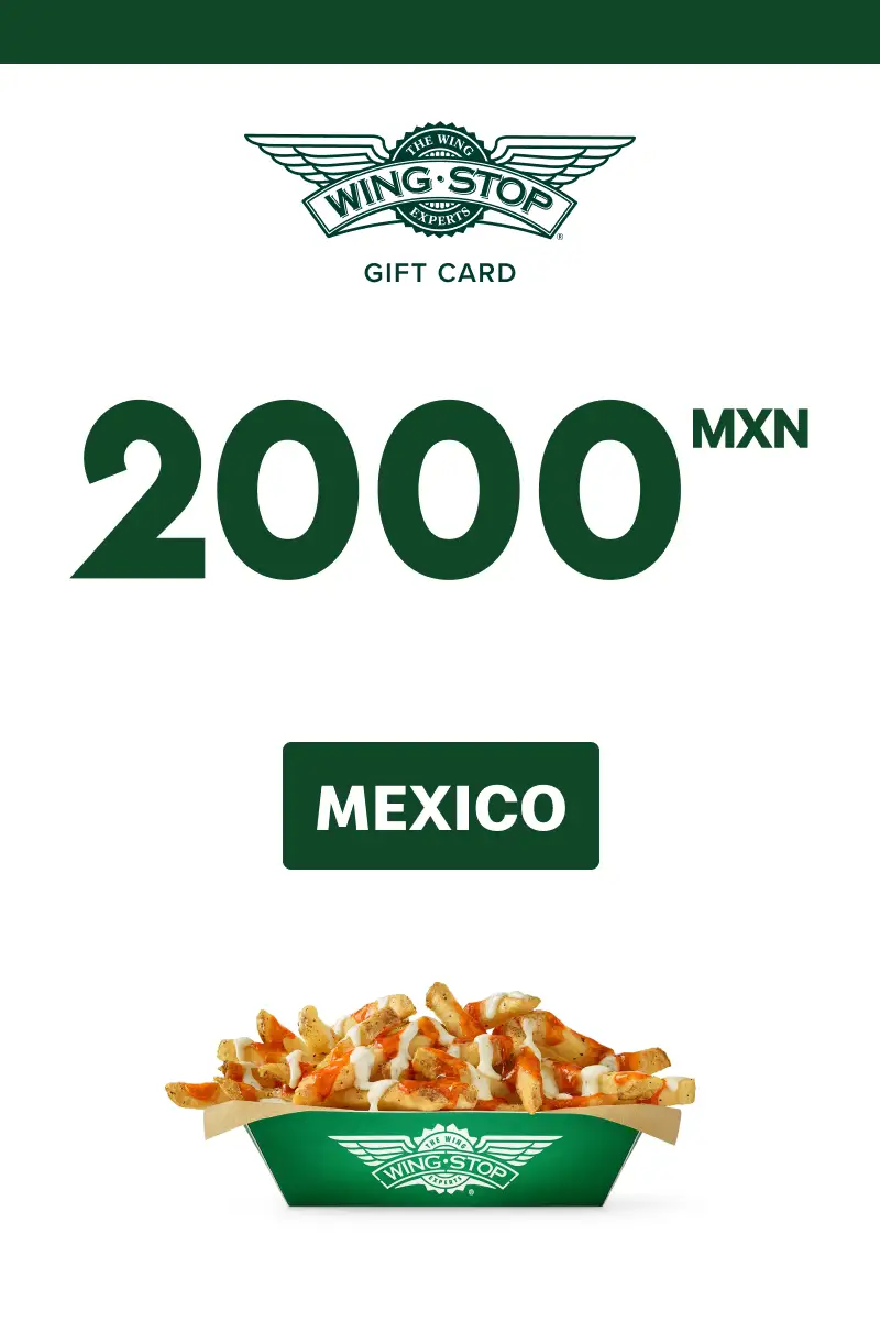 Wing Stop 2000 MXN Gift Card (Mexico) - Digital Key