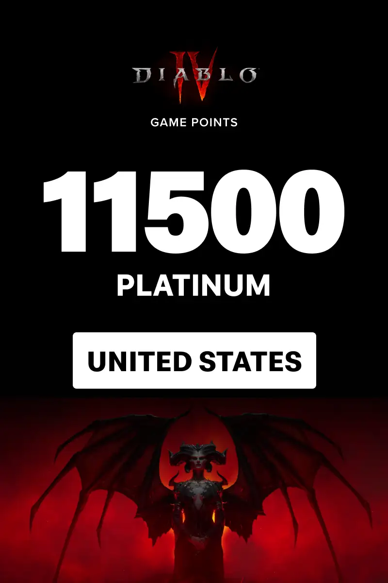 Diablo 4 - 11500 Platinum (United States) (Xbox One / Xbox Series X|S) - Xbox Live - Digital Key