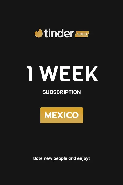 Tinder Gold 1 Week Subscription (Mexico) - Digital Key