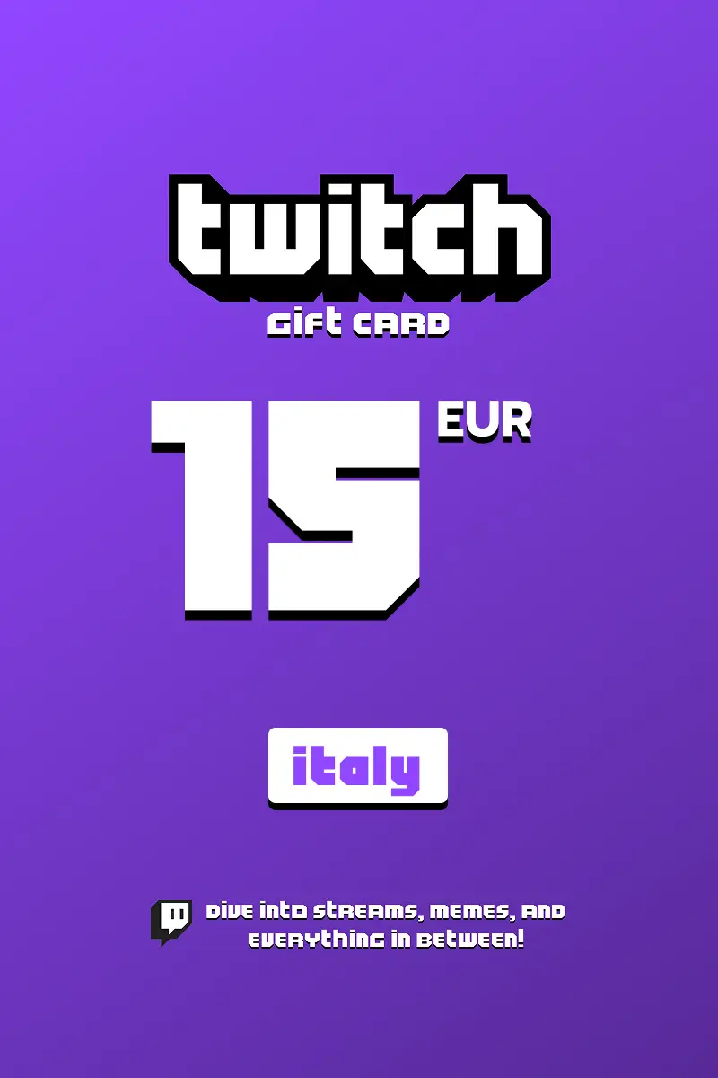 Twitch 15 EUR Gift Card (Italy) - Digital Key