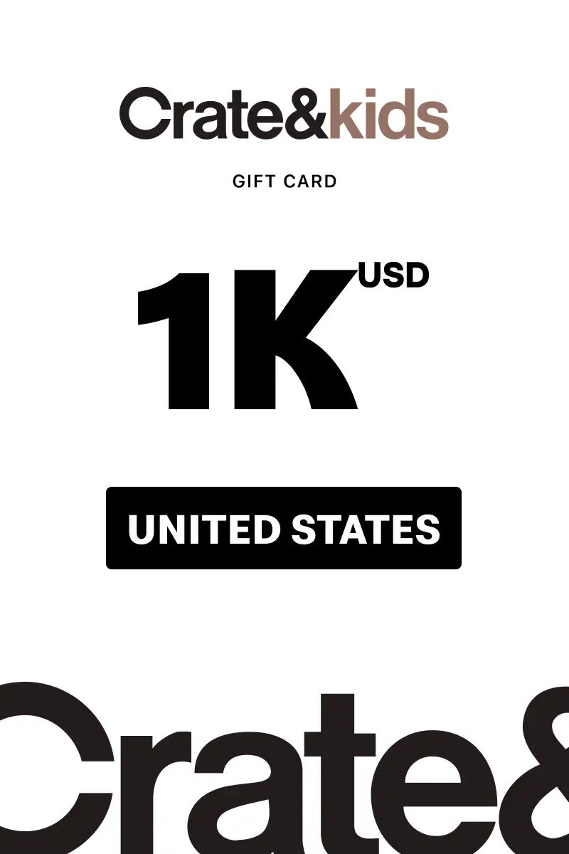 Crate and Kids 1000 USD Gift Card (United States) - Digital Key