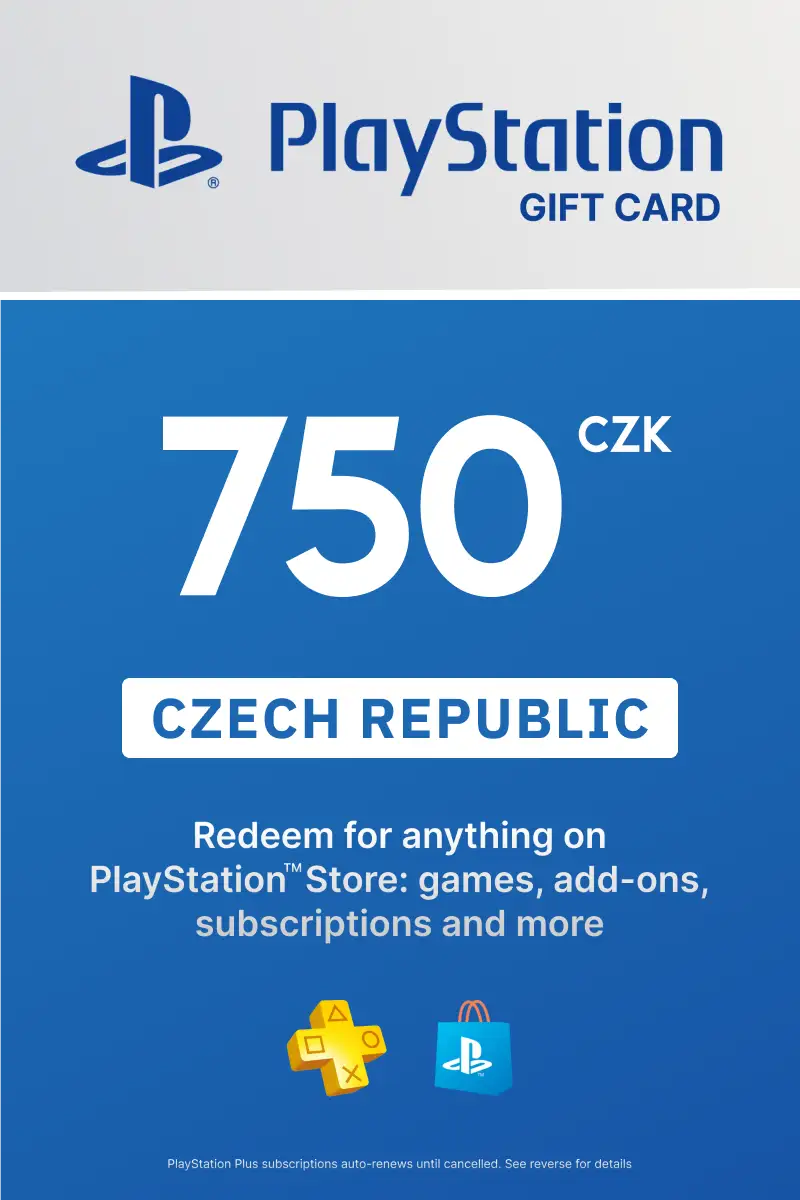 PlayStation Store 750 CZK Gift Card (Czech Republic) - Digital Key
