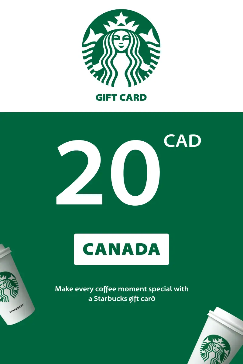 Starbucks 20 CAD Gift Card (Canada) - Digital Key
