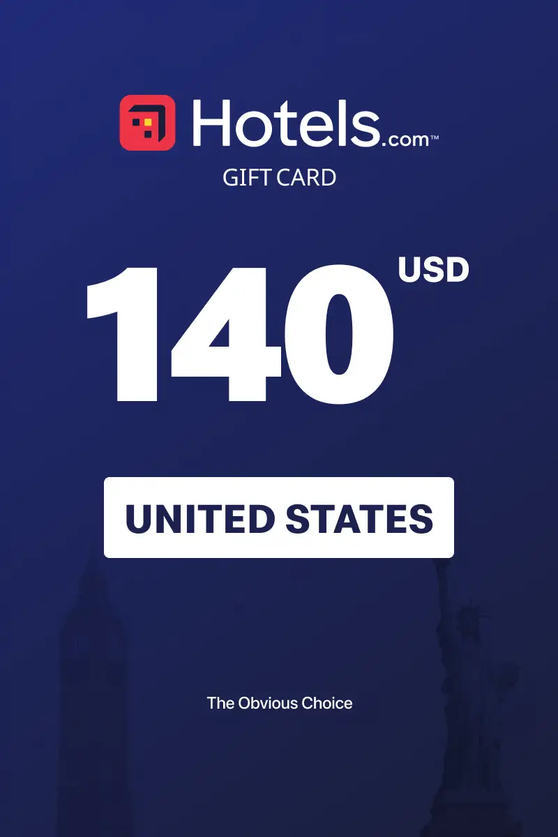 Hotels.com 140 USD Gift Card (United States) - Digital Key