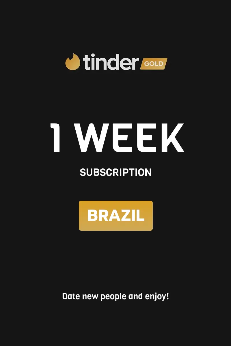 Tinder Gold 1 Week Subscription (Brazil) - Digital Key