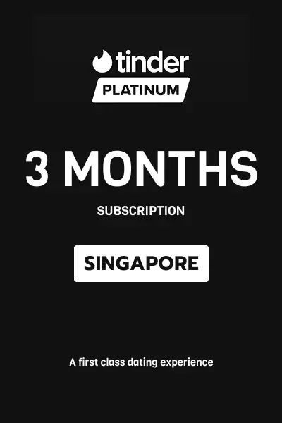 Tinder Platinum 3 Months Subscription (Singapore) - Digital Key