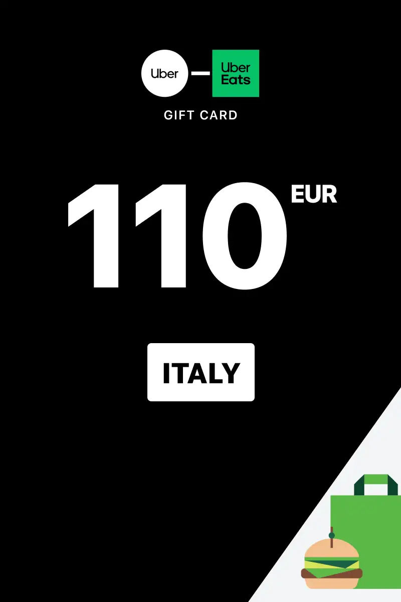 Uber Rides and Uber Eats 110 EUR Gift Card (Italy) - Digital Key