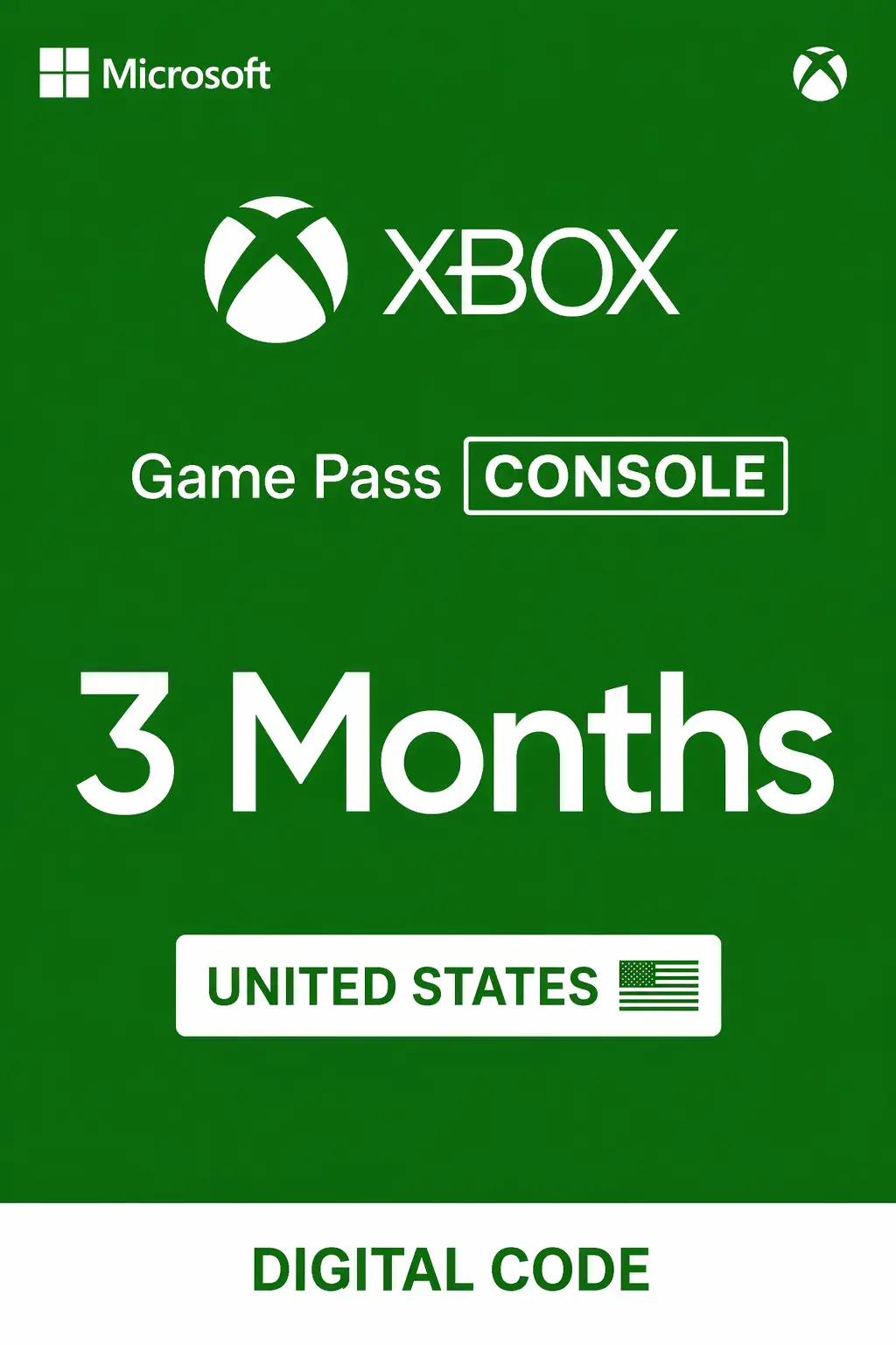 Xbox Game Pass for Console 3 Months (United States) - Xbox Live - Digital Key