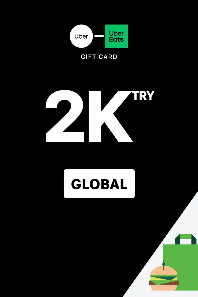 Uber Rides and Uber Eats 2000 TRY Gift Card (Global) - Digital Key