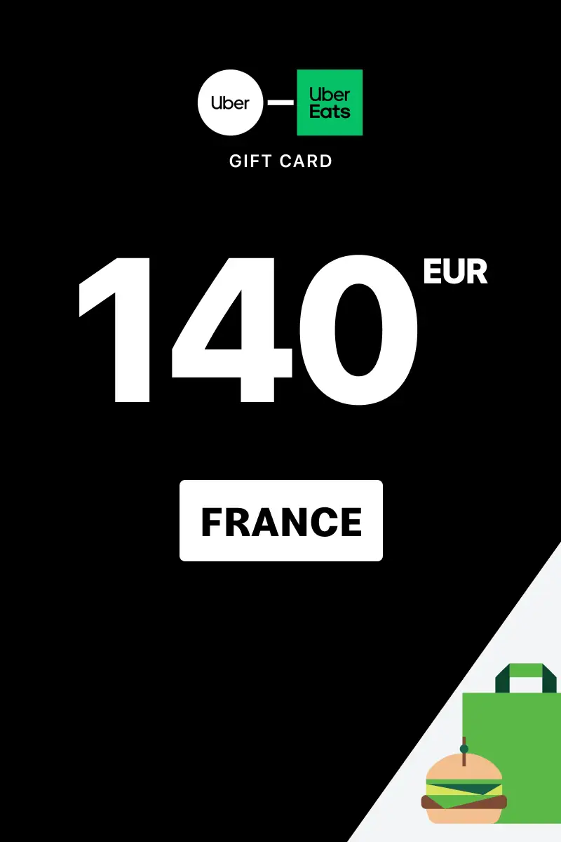 Uber Rides and Uber Eats 140 EUR Gift Card (France) - Digital Key