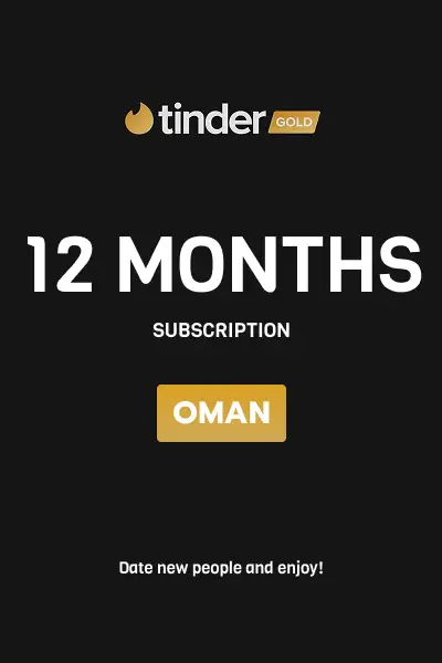 Tinder Gold 12 Months Subscription (Oman) - Digital Key