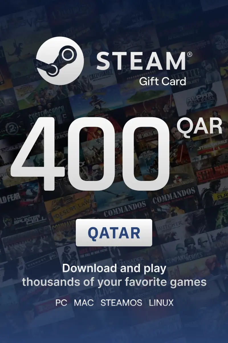 Steam Wallet 400 QAR Gift Card (Qatar) - Digital Key