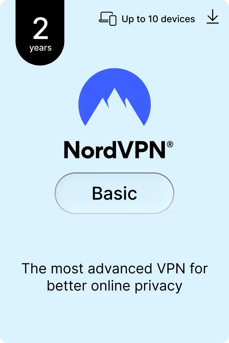 NordVPN Basic (Global) (PC / Mac / Linux / iOS / Android) 10 Devices 2 Years - Digital Key