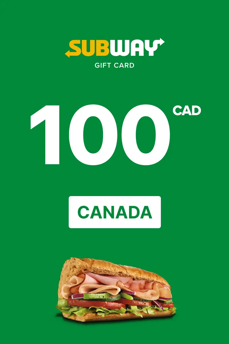 Subway 100 CAD Gift Card (Canada) - Digital Key