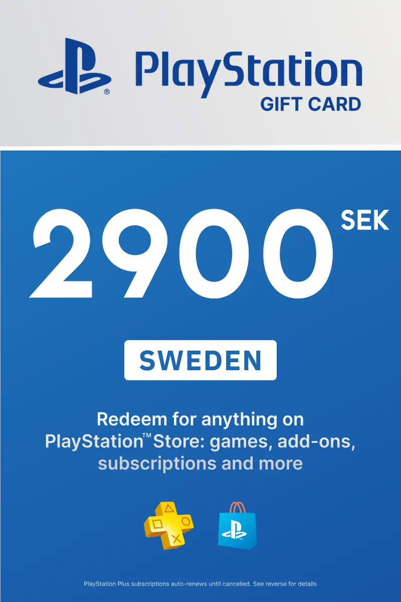 PlayStation Store 2900 SEK Gift Card (Sweden) - Digital Key