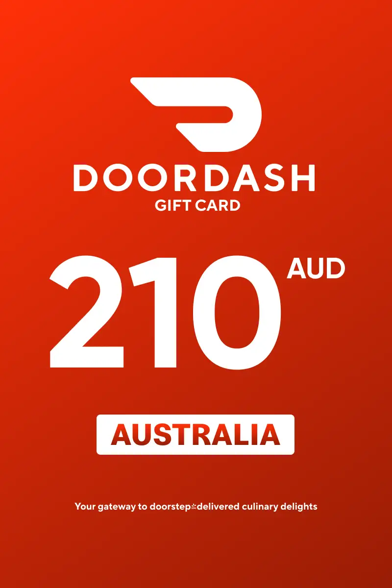 DoorDash 210 AUD Gift Card (Australia) - Digital Key