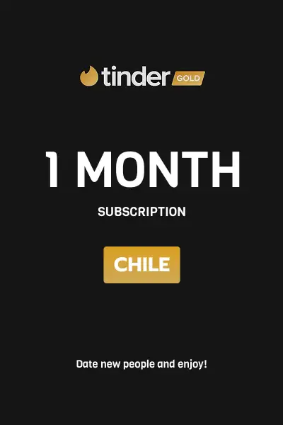 Tinder Gold 1 Month Subscription (Chile) - Digital Key