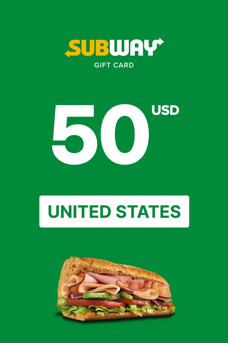 Subway 50 USD Gift Card (United States) - Digital Key