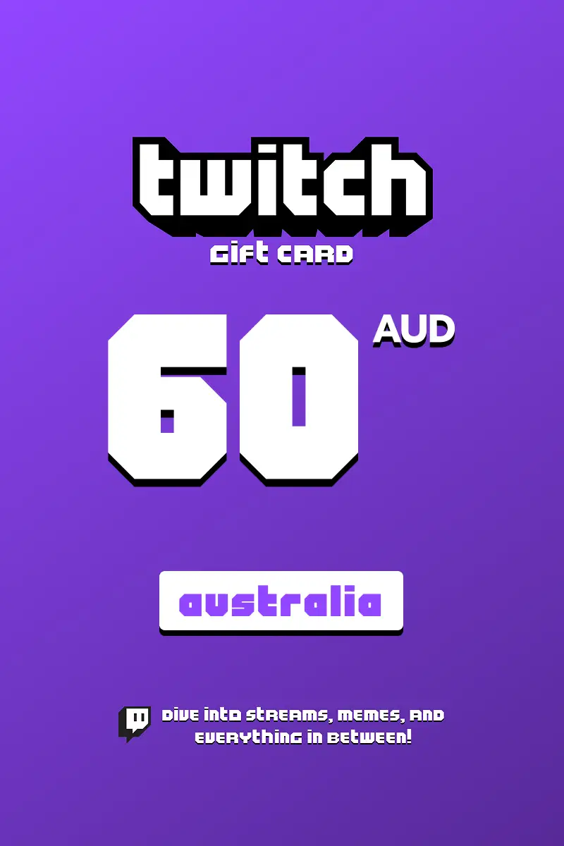 Twitch 60 AUD Gift Card (Australia) - Digital Key
