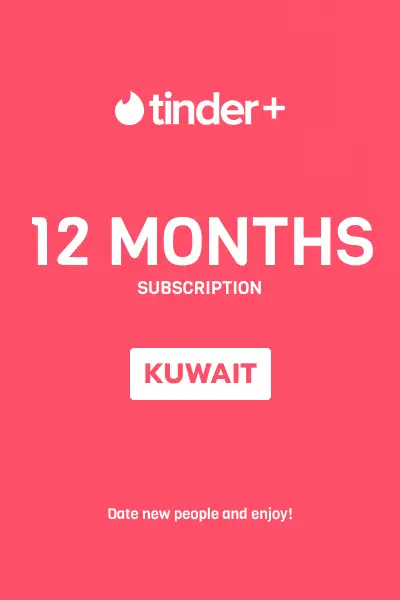 Tinder Plus - 12 Months Subscription (Kuwait) - Digital Key