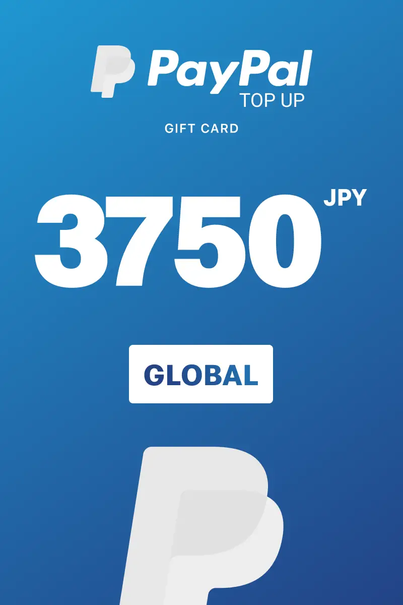 PayPal Instant Top Up 3750 JPY Gift Card (Global) - Digital Key