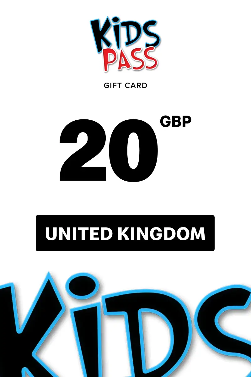 Kids Pass 20 GBP Gift Card (United Kingdom) - Digital Key