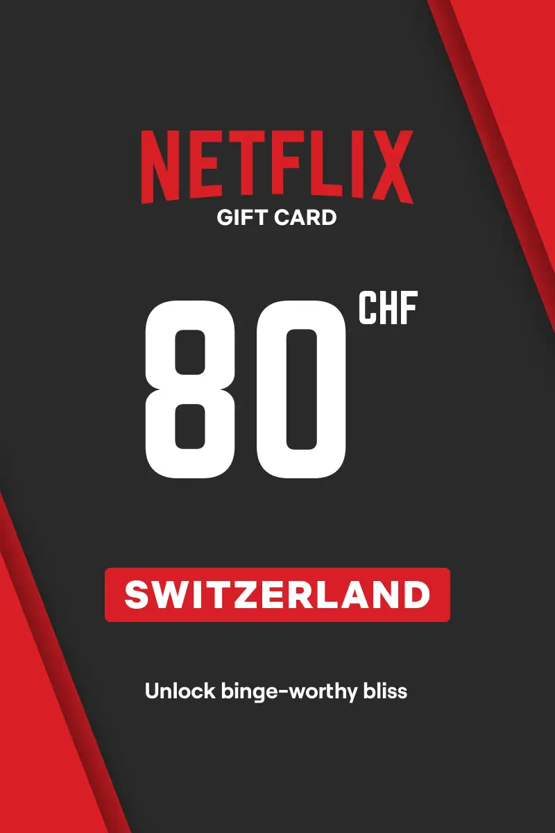 Netflix 80 CHF Gift Card (Switzerland) - Digital Key