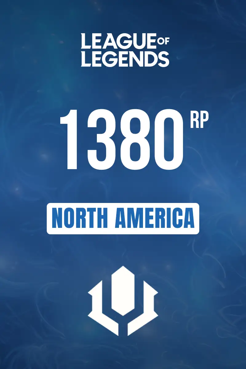 League of Legends - 1380 RP (North America) - Digital Key