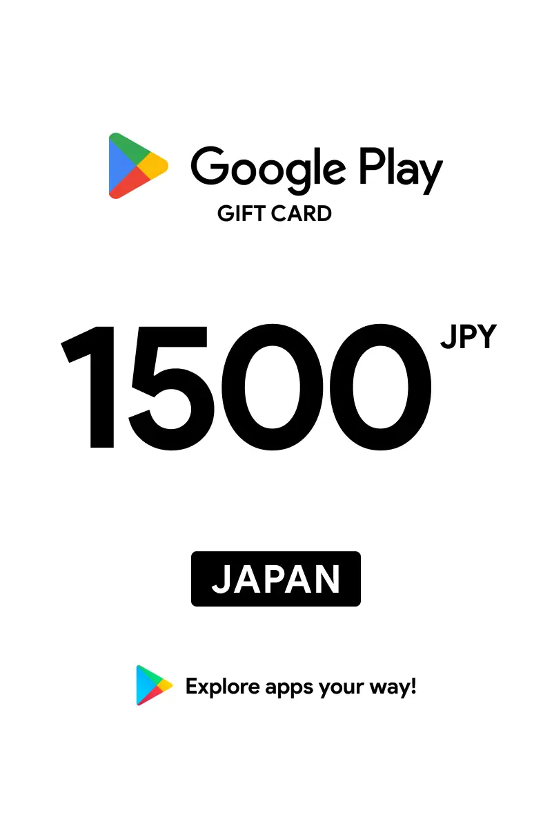 Google Play 1500 JPY Gift Card (Japan) - Digital Key