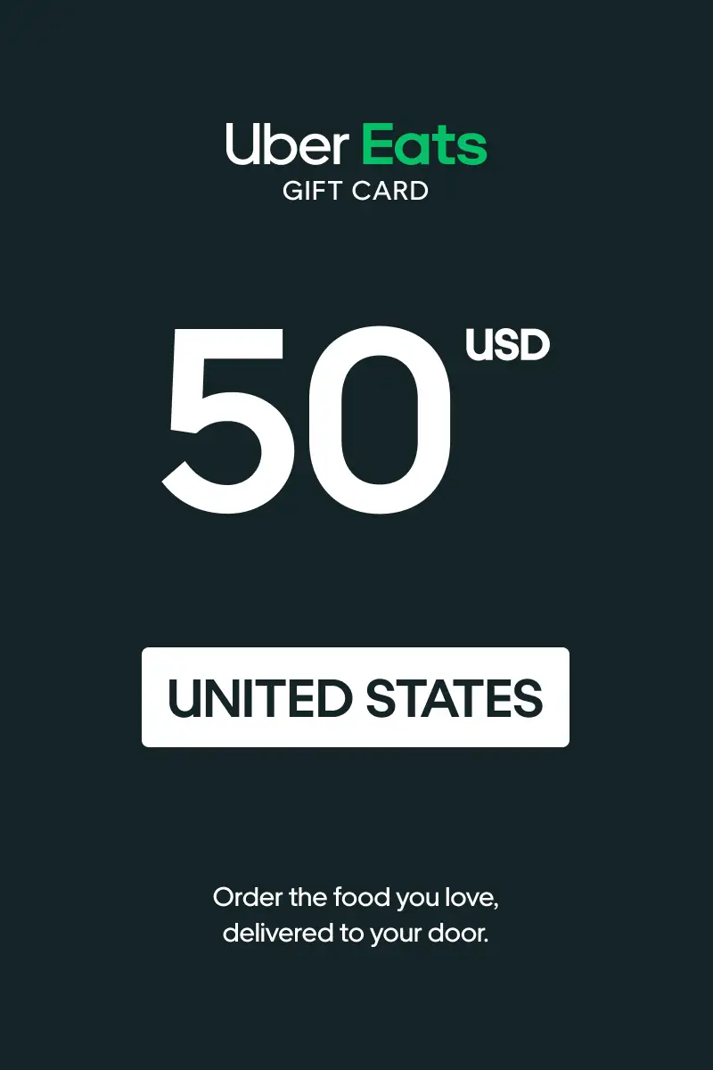 Uber Eats 50 USD Gift Card (United States) - Digital Key