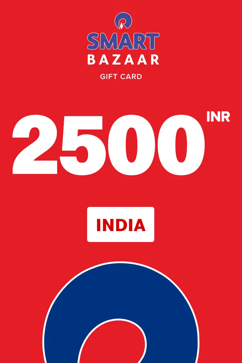 Reliance Smart Bazaar 2500 INR Gift Card (India) - Digital Key