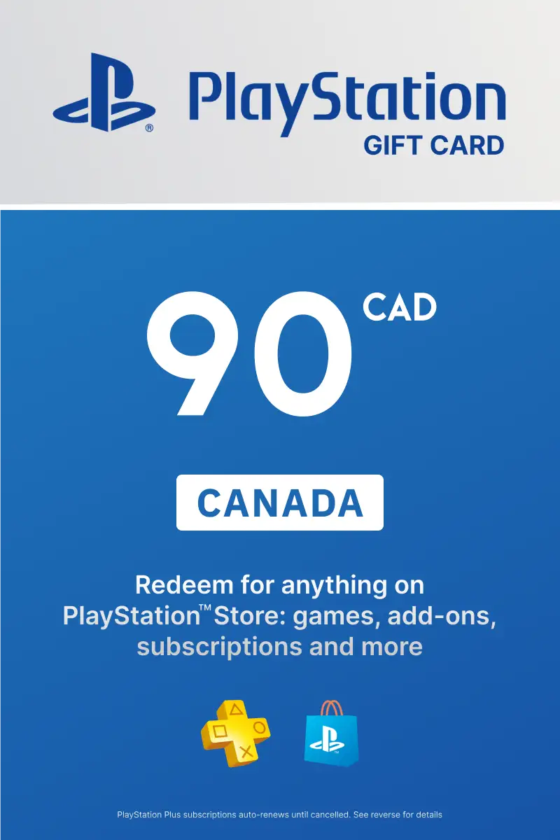 PlayStation Store 90 CAD Gift Card (Canada) - Digital Key