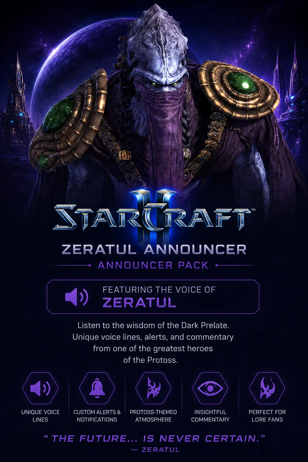 StarCraft II - Announcer Zeratul DLC (Global) (PC / Mac) - Battle.net Gift
