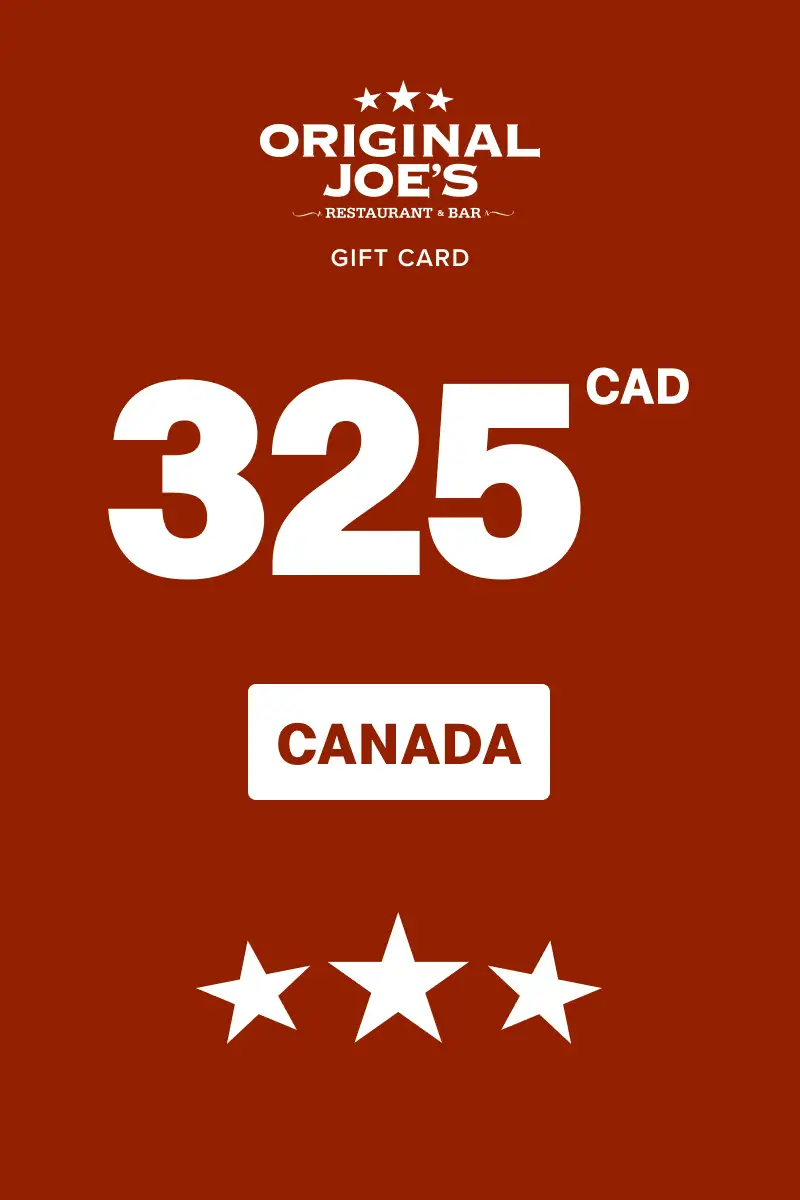 Original Joe's 325 CAD Gift Card (Canada) - Digital Key