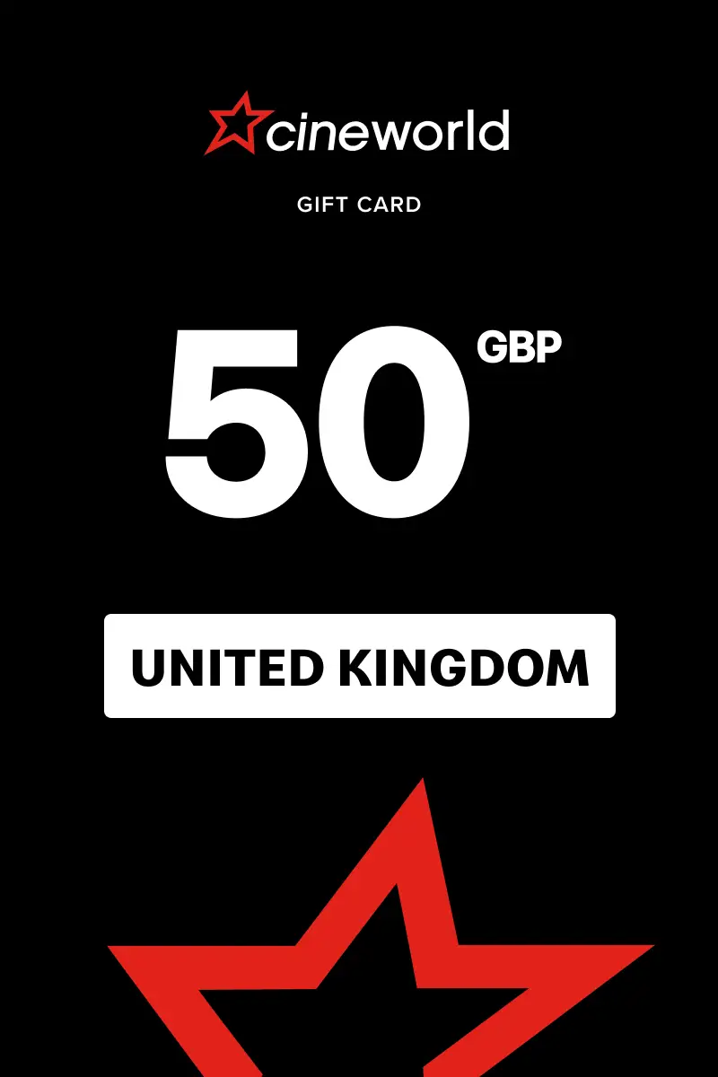 Cineworld 50 GBP Gift Card (United Kingdom) - Digital Key
