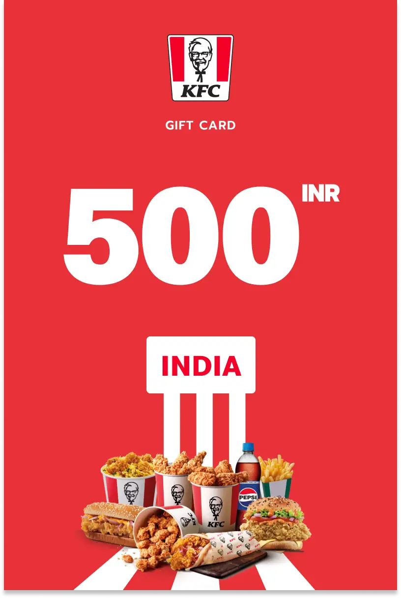 KFC 500 INR Gift Card (India) - Digital Key