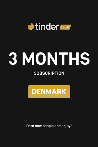 Tinder Gold 3 Months Subscription (Denmark) - Digital Key