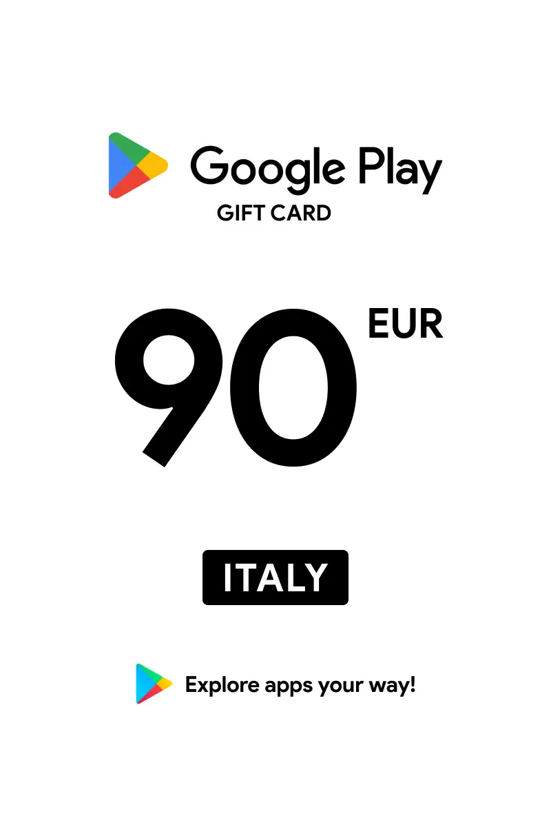 Google Play 90 EUR Gift Card (Italy) - Digital Key