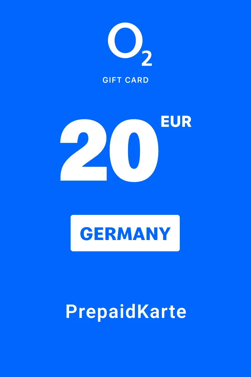 O2 E-voucher 20 EUR Gift Card (Germany) - Digital Key afbeelding 1