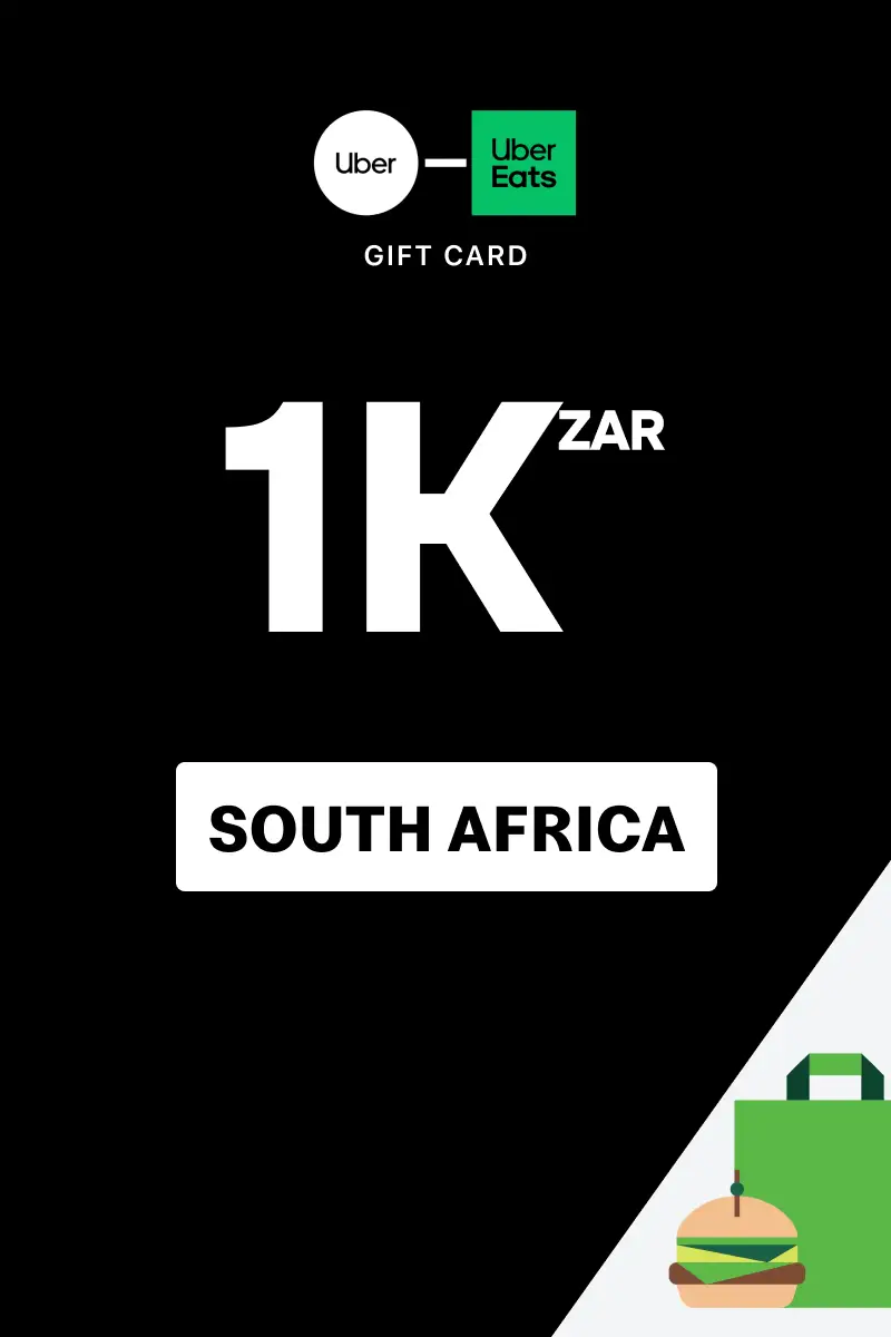 Uber Rides and Uber Eats 1000 ZAR Gift Card (South Africa) - Digital Key