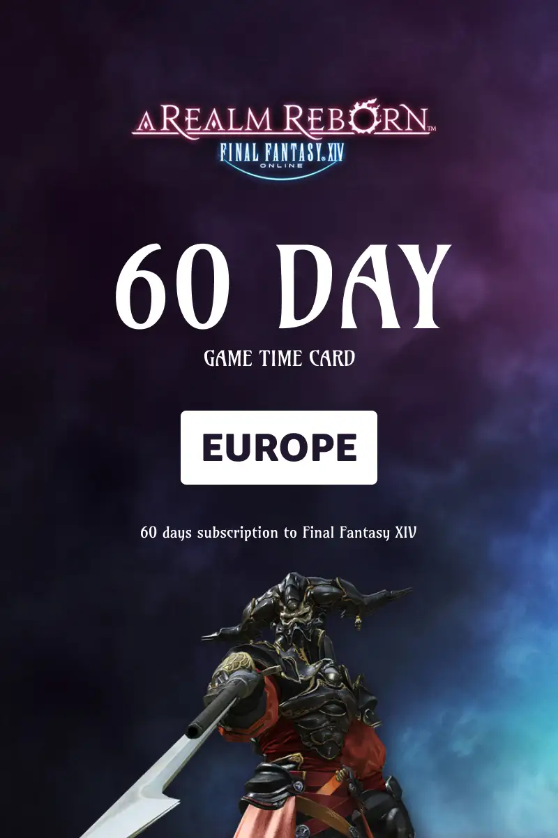 Final Fantasy XIV A Realm Reborn 60 Day Game Time Card (Europe) (PC) - Official Website - Digital Key