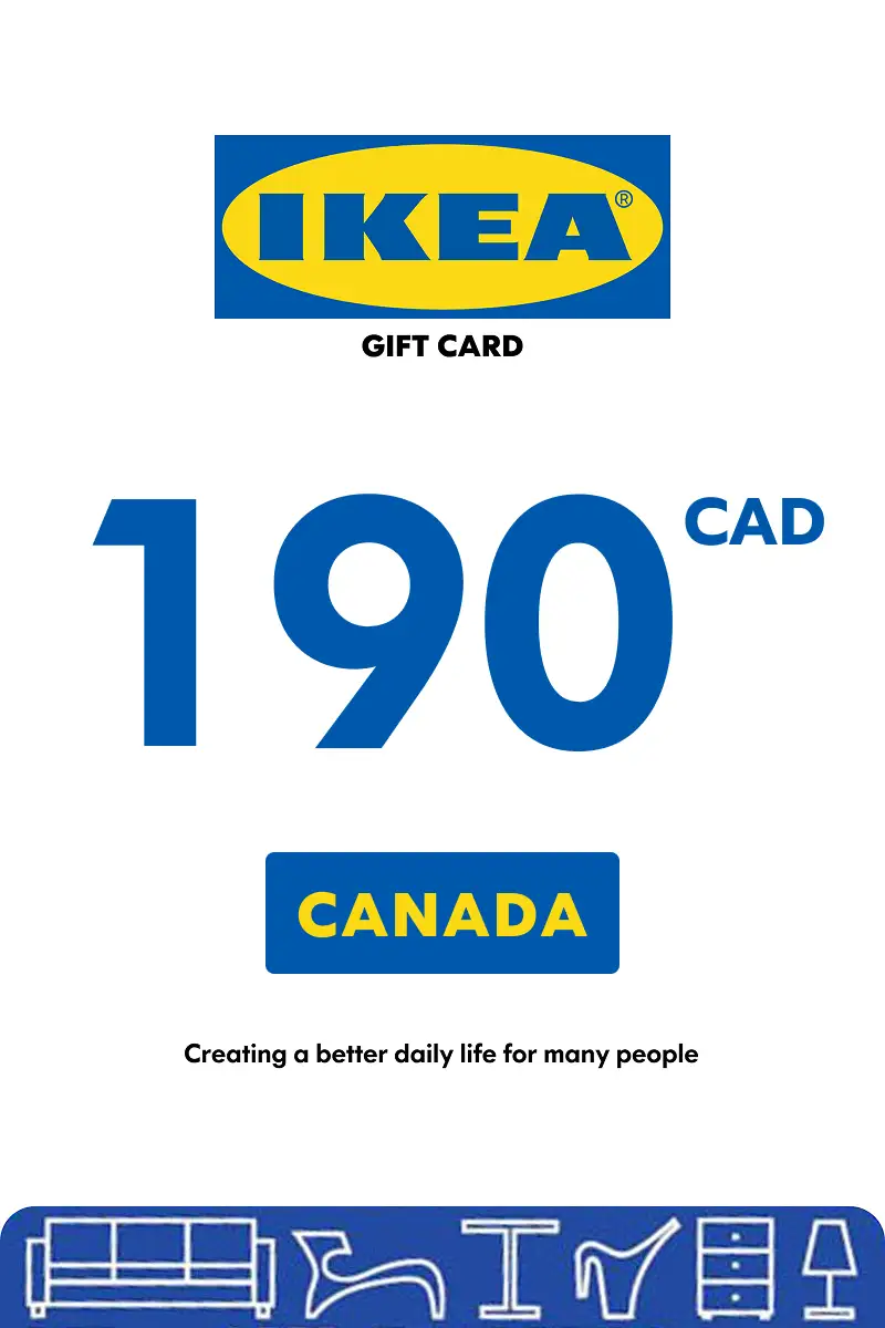 IKEA 190 CAD Gift Card (Canada) - Digital Key